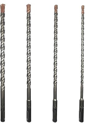CAVATINY 4tlg SDS Plus Bohrer Set - SDS Hammerbohrer für beton, ziegel, zement, stein mit 4 Schneiden - inkl. Größen 6,8,10,12mm - SDS Plus-Schaft passend für Bohrhammer