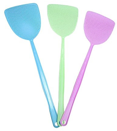 EHOTER Tapette à Mouches 3 Pièces Multi-Couleurs Antiparasitaire Manuelle Tapettes Anti Moustique Résistantes pour Insectes Nuisibles Antiparasitaire Manuelle 3 Couleurs Assorties
