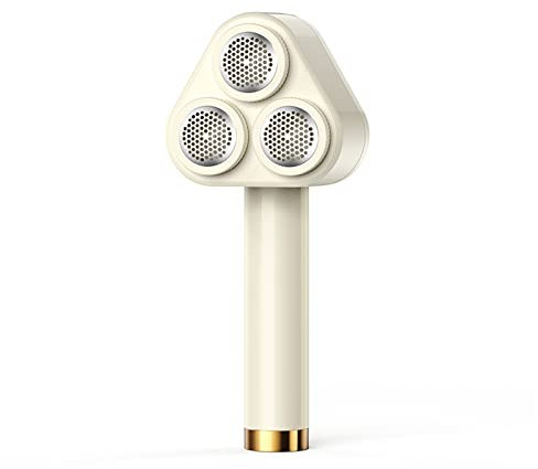 Eliminador de pelusas portátil eléctrico, afeitadora de telas, [recorte y succión potente de tres cabezales] afeitadora de pelusas especializada de 3 velocidades, vaciado fácil, despelusa for muebles