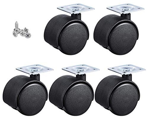 Lenkrollen, Lenkrollen, Bürostuhlrollen, Ersatzräder, 360°-Universal-Drehplattenrollen, Schreibtischstuhlrollen, Möbelrollen für Hartholzböden, Teppiche, (Universal 50 mm/2 Zoll)