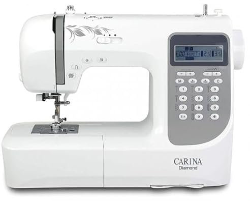 Nähmaschine Carina Diamond 2.1 by Fischer das Original, eine der besten Nähmaschinen, Computer-Nähmaschine für Einsteiger, Fortgeschrittene & Profis, Freiarm, LED Nählicht