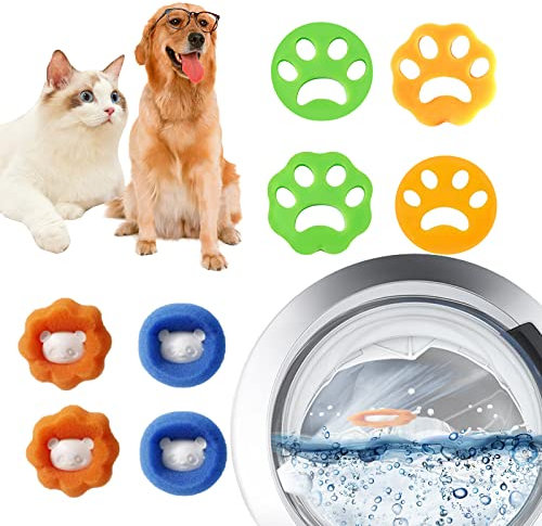 8Er-Pack Fusselentferner Waschmaschine hundehaare waschmaschine tierhaarentferner kleidung waschbälle gegen tierhaare für Entfernt tierhaare Fusseln Flusen-Hundehaare