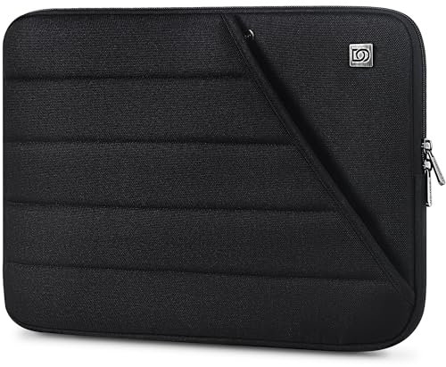 DOMISO14 Pouces Sacoche pour Ordinateur Portable résistante à l'eau avec poignée arrière pour Ordinateur portable14 MacBook Pro/Dell Latitude/Lenovo/13.5 Microsoft Surface Book,Noir