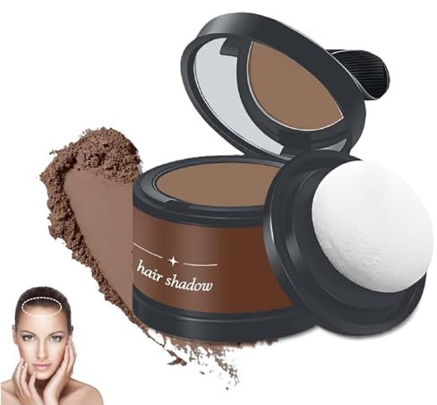 Retoca Raíces Corrector Capilar - Polvo para Densificar y Cubrir Sombras en la Línea del Cabello y Raíces (Marron Oscuro)