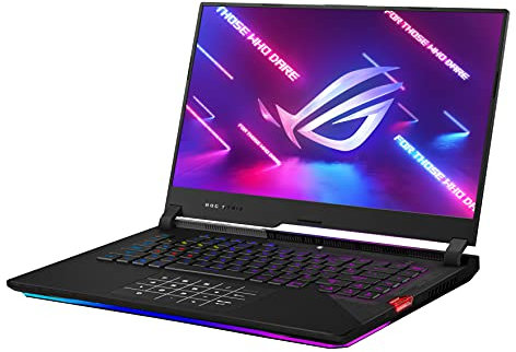 ASUS ROG Strix Scar 15 Ordinateur Portable, 15.6 FHD IPS 300Hz, AMD Ryzen 9 5900HX, 32 Go RAM DDR4, SSD 2 to, NVIDIA RTX 3080, QWERTY Clavier RGB Anglais, Refroidissement avancé, Windows 11 Home