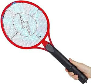 SQUADO Racchetta elettrica per zanzare e mosche, dimensioni 46 x 18 cm, adatta per campeggio, escursionismo, pesca, caccia, giardinaggio e attività all'aperto