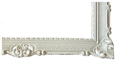 Generisch Marco de fotos barroca, 50 x 70 cm, marco de fotos antiguo, 70 x 90 cm, marco de fotos, marco de boda, cartel publicitario (blanco)