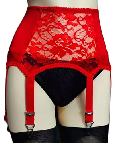 Ancaiqi Strapsgürtel mit hoher Taille,Strapsgürtel, Strapsgürtelset,Binden Sie Spitze Oversized Strumpfgürtel, sexy und lustige 6-Krallen Strumpfgürtel