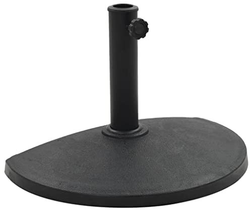 Sockel halbrund Polyresin 9 kg Schwarz