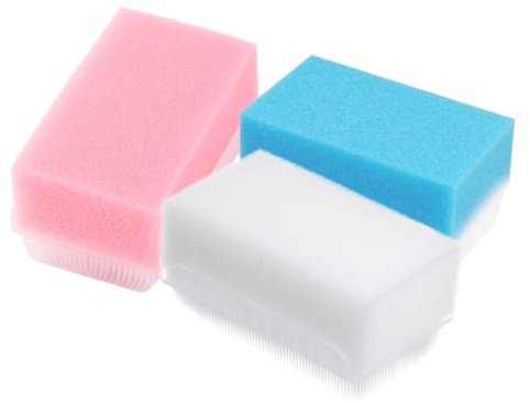 3pcs Baby Sensory Bathing Scrubber Brush Sponge Plastic Touch