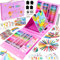 GOLDGE Regalo Maletin Pinturas para Niñas con Lapices Colores Juego de Pintura de 230 Piezas para Regalos Cumpleaños Niños Colegio Detalles Cumpleaños Niños Pinturas para Niña Juguetes Niñas 3~12 Años