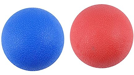 Healvian 2stücke Faszienball Aus Tpe Für Massage Und Muskelentspannung Für Yoga Und Fitness Geruchs Und Nahtfrei in Rot Und Blau