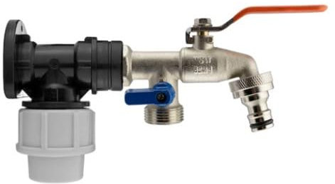 Wall Flange Kit 20mm MDPE - Designed for Secure and efficient Connections with 20mm MDPE Pipes Suitable for Gardening, Backyard, Around The House, Farmhouse (Double Lever Tap 1/2)