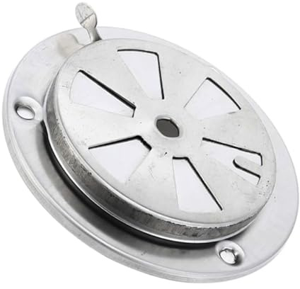 QUYWAZP 1pc Air Vent Grille, Round Adjustable Ducting Ventilation Grilles Cover BBQ Grill Vent Stove Stainless Steel
