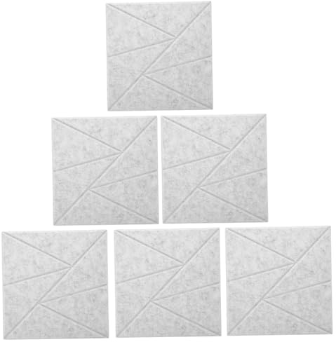 TOYANDONA 6stücke Schwarze Quadratische Akustikplatten Selbstklebende Schaumstoffplatten Schalldämmplatten für Wände Akustikdeckenplatten Schallabsorber für Spielzimmer und Büros