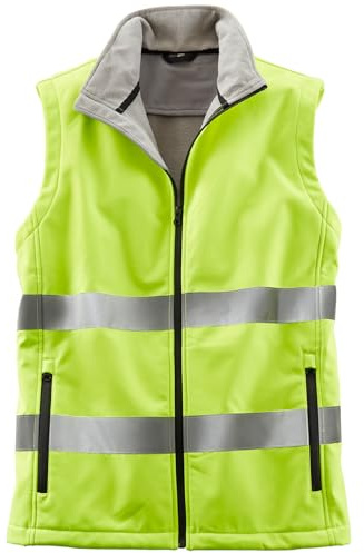 Terrax Workwear Herren Warnschutzweste Softshell mit Fleece-Innenseite - Sicherheitsweste Arbeitsweste mit reflektierende Tapes
