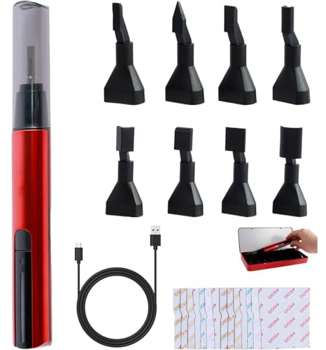 GXGSDM Penna lucidante elettrica, Set di levigatrice Alternativa, Mini Penna abrasiva Ricaricabile, 2800/3100/3600 Volte al Minuto, Tre opzioni di velocità, Macchina lucidatrice a Penna abrasiva