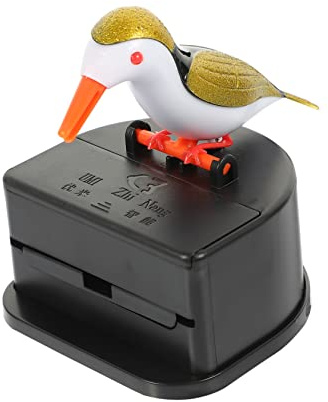 Gatuida Kreative Automatische Vogel Zahnstocherbox aus Abs, 1 Satz Gold | Pressentyp Kasten mit Vogelmotiv, für Zuhause und Unterwegs, Praktisch und Tragbar