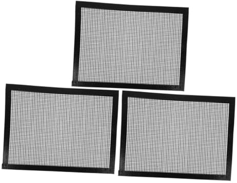 PRETYZOOM 3 piezas Alfombrillas Malla Barbacoa Resistente Calor Antiadherente Reutilizable para Camping Picnic Gas Eléctrico Reutilizable