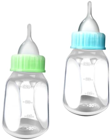WEKADRIN Haustier Fütterungsset 120ml Kunststoff Flasche Mit Silikon Schnuller Transparent Für Katzen Und Hunde Fütterung Zubehör Haustierbedarf