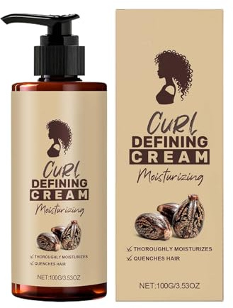 Curl Cream – Curly Hair Products | Hårstylingkräm | 100 ml anti-frizz-vågigt hårlockkräm | långvarig förbättring av fuktlotion | Styler Curling Cream för frizz Dry Wave kvinnor zuh