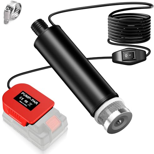 Tauchpumpe Parkside 20V Akku|Schmutzwasserpumpe auspumpen Keller Pool Teich | zum Auspumpen von Überschwemmung, Regenwasser | Flachwasserpumpe & Absaugpumpe | tragbar, leicht, mini | OHNE AKKU