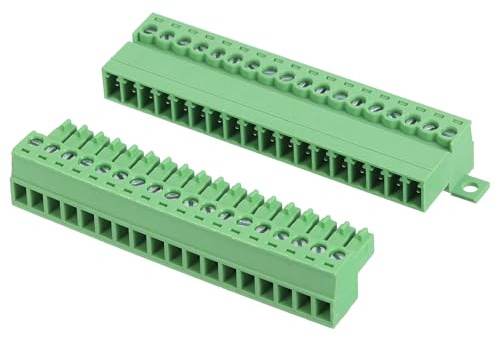 QUARKZMAN PCB-Klemmleiste 3.5mm 18-Polig 300V 8A 1 Satz | Leiterplatten-Klemmenblöcke Stecker Steckdosen Kits