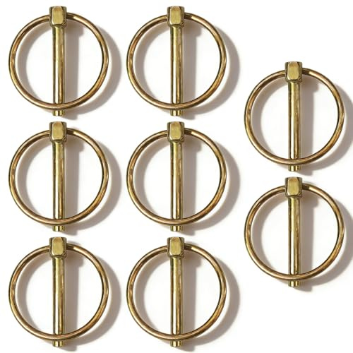 Assortiment de 8 goupilles pliantes avec anneau 4 mm x 25 mm - Goupilles pliantes - Assortiment de boulons - Goupilles pliantes - Goupilles de sécurité pour bateau, vélo, tracteur