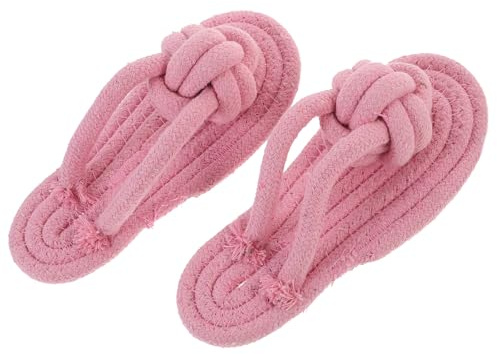 CORHAD Giocattolo per Cani a Forma di Pantofola 2 Pezzi, Giocattolo Molare Resistente al Morso in Corda di Cotone, Antistress e Intrattenimento per Cani di Piccola e Media Colore Casuale