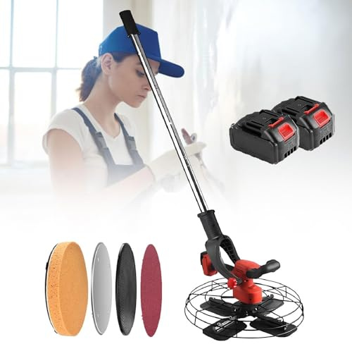 Cazzuola elettrica senza fili con velocità regolabile e dischi di rettifica per applicazioni in calcestruzzo e cemento