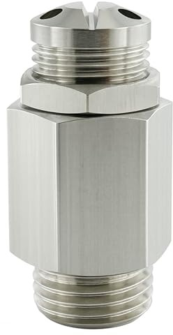 Fittingstore - Mini Sicherheitsventil einstellbar 0,5–60 bar – G 1/8, G 1/4 – Edelstahl – Überdruckventil, Entlüftungsventil, Prüfungsventil Druckluft Gas Kessel Kompressor (G 1/4 / 0,5-1 bar)