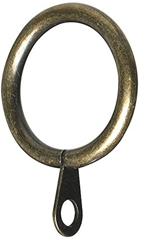 Merriway BH05375 - Anello per asta per tende con occhiello fisso, in ottone anticato, dimensioni interne 25 mm, 24 pezzi (confezione da 1)