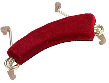 Epaulière pour Violon, Support d'épaule de Violon réglable en Alliage d'aluminium Rouge avec Griffes de Ressort pour Violon 3/4 4/4