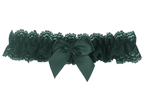 Lace Garter Sets Green Garter Set for Wedding Bridal Leg Garters for Toss Away Garter