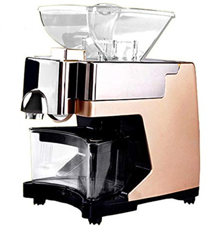 CGOLDENWALL Oil Press Machine Home Oil Squeezer Extractor Automatic Oil Presser Intelligent Temperature Control for Sunflower Seeds, Rapeseeds, Soybeans, Tea Seeds, Peanuts, Sesames (White-Orange)