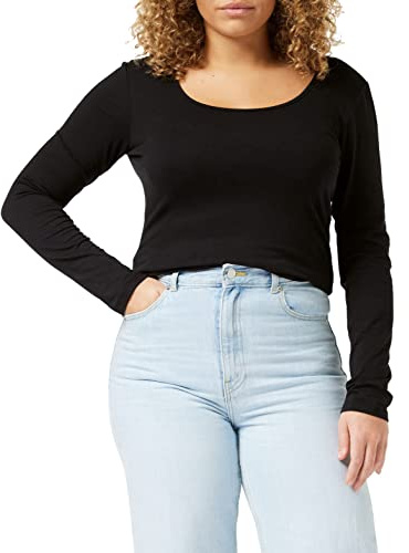 VERO MODA Damen Vmmaxi My Ls Soft Uneck Ga Noos T-Shirts (1er Pack)