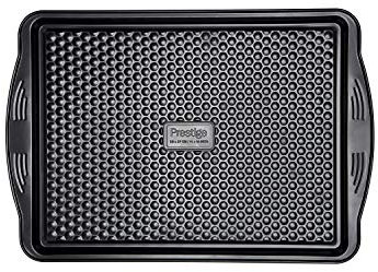 Prestige, Aerolift, Large Roasting Tray Non Stick, Cushion Base, Fridge Freezer and Dishwasher Safe, Carbon Steel, Internal Dimensions 37 x 28 x 2 cm, 11 x 15 Inch
