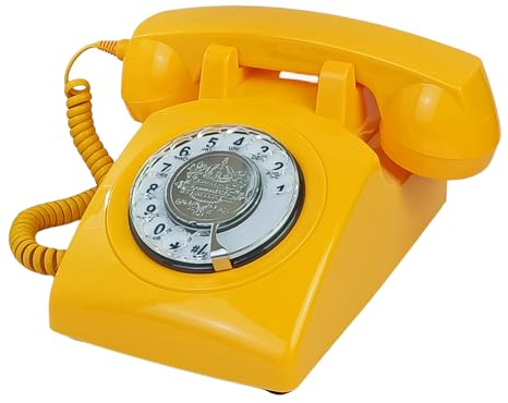 TelPal Corded Retro Phone, Landline Telephone with Old Fashion Rotary Dial Keypad, Decorative Classic 80s Antique Vintage Phones for Gift…
