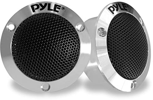 Pyle PRICE GLITCH 1.0” Dome Tweeter - 80 Watts at 4-Ohm, Car Tweeter with Aluminum Housings, Enhance Lower Frequency Music Note, 2.3 Inches Full Range Car Speakers - PLTWB3