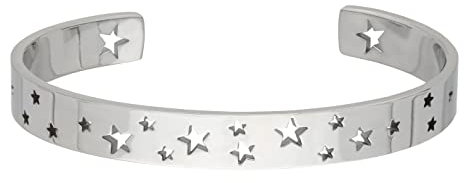 Treuheld® Armreif mit vielen Sternen | Armband in 2 Farben [01.] - silber