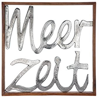 GILDE Wanddekoration, Aluminium, naturfarben, silberfarben, Höhe 60 cm, 42938