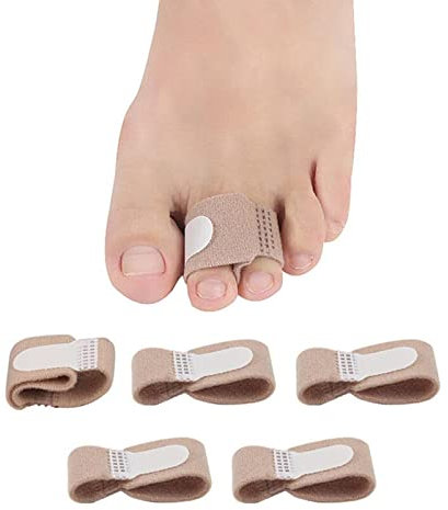 Kiuiom Vendaje Del Dedo Del Pie,Corrector Dedos Pies,Enderezar Dedos Pies,Férula Dedo Pie Martillo,Corrector Dedo Martillo,Ferula Dedo Martillo,Reductor De Juanetes,5 Piezas De Tamaño M