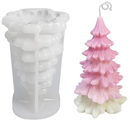 3D Weihnachtsbaum Kerzengießform,Schnee-Tannenbaum Silikonformen, Kerzenform Wiederverwendbar, Epoxy-Formen Harzform für Kunsthandwerk, Herstellung von Weihnachtsgeschenken, Christbaumschmuck