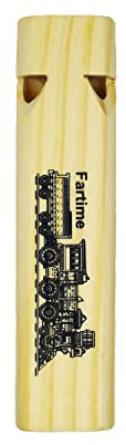 Fartime Wooden Train Whistle-2Tones 5.75 Length-Wood Train Whistle for Kids,Stocking Stuffers,Train Party Favors,Noisemakers,Theme Birthday Decorations,etc.