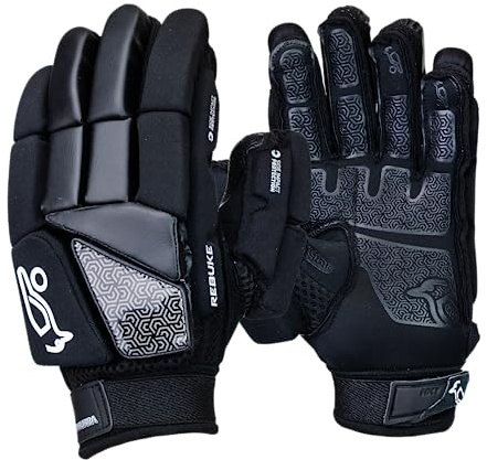 Kookaburra Rebuke Hockey Glove – High-Density Foam, Rubberised Palm, Indoor/Outdoor Use, Black - L R/H