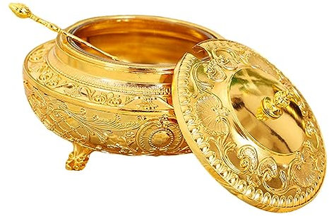 BESTonZON Especiero De Europeo Tarro Para Especias Vintage Recipiente Doméstico Para Condimentos Con Cuchara Para Cocina