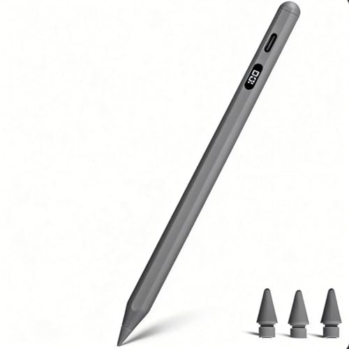 Lapiz para iPad(2025-2018): Pencil 1 Generacion para iPad con Pantalla LED, Carga Rápida USB-C, Rechazo de Palma, Sensibilidad de Inclinación. Pencil USB C para Pad6/7/8/9-Air3-5-Mini5/6-Pro11/12.9