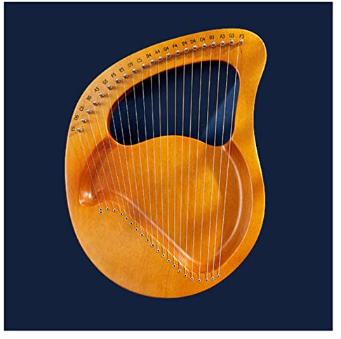 21 24 Saiten Lyra Harp Instrument Transparent Lyra Harp Musikinstrument mit Stimmgerät Hammer Lyre ?Harfe für Anfänger