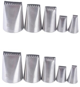 ABOOFAN 10 Stk Geflochtene Dekorationsdüsen Blumenkorb-creme-zuckerguss Russische Paspeltipps Gewebte Blumenmundspitzen Russische Creme Tipp Zum Sahnehäubchen Cremig Rohr Kuchen Gebäck