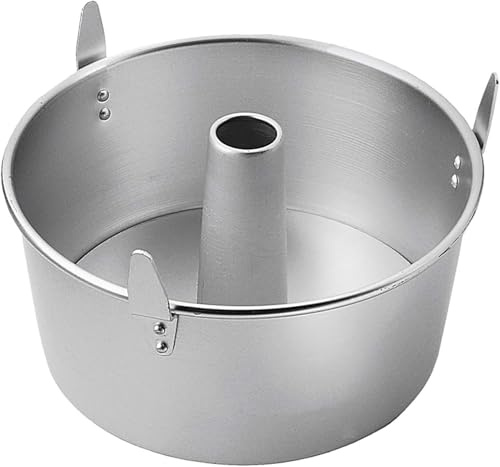 mille idee Stampo per Angel Cake/Chiffon Cake in Alluminio Ruoto americano con Fondo Removibile e Piedini – Ø 24cm – Antiaderente, Resistente al Calore, Facile da Pulire